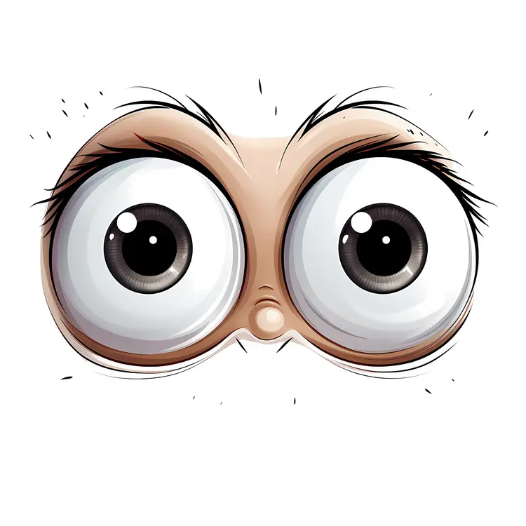 Big Eyes with Surprised Expression