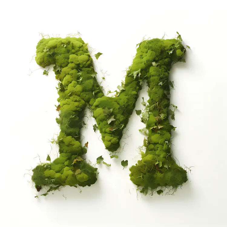 Mossy Green Letter M