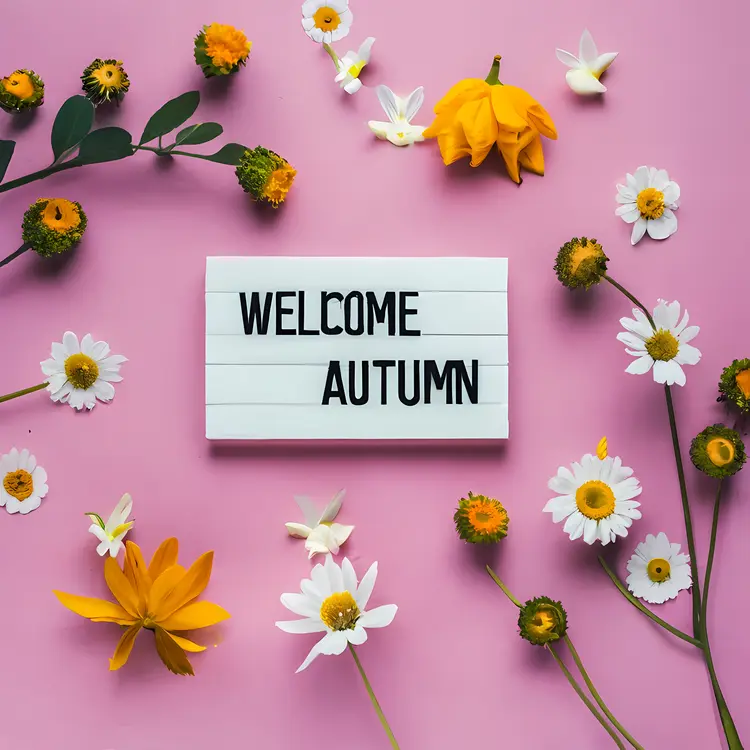 Welcome Autumn with Daisies