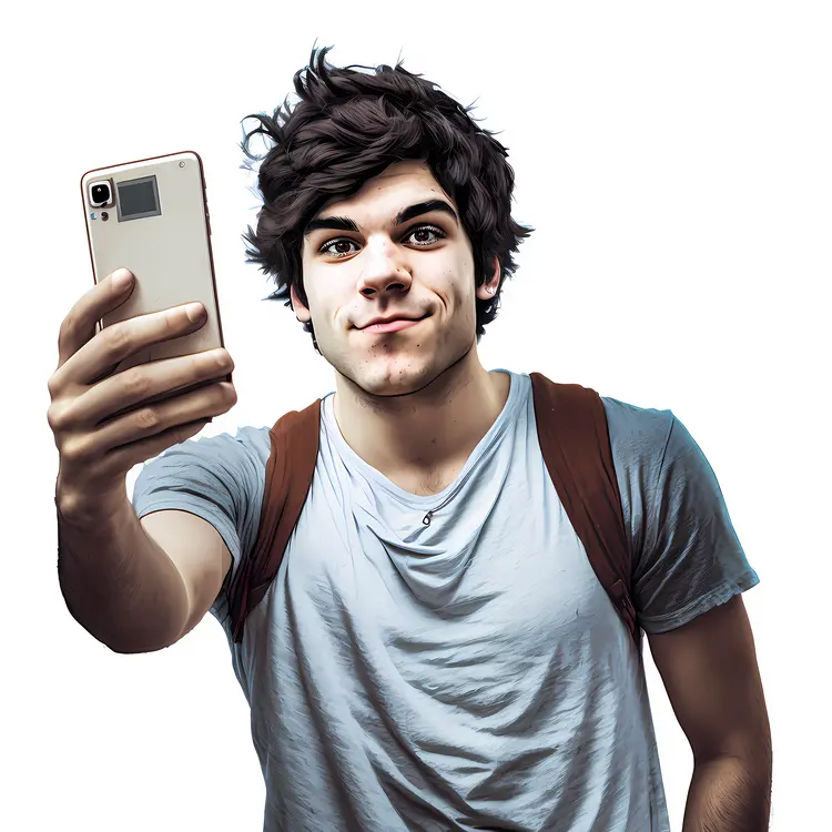 Young Man Taking a Selfie