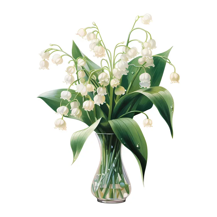 Elegant Lily of the Valley in a Vase