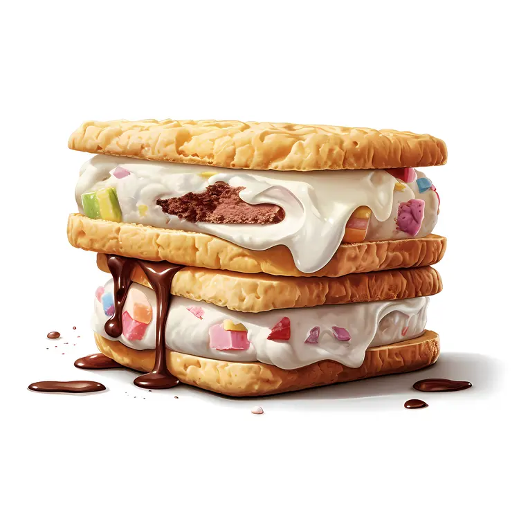 Chocolate Filled Ice Cream Sandwich