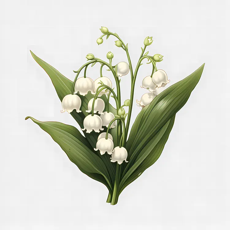 Lily of the Valley Botanical Illustration