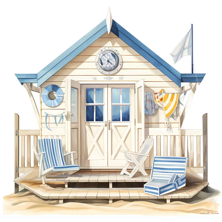 Cute Beach House with Nautical Theme