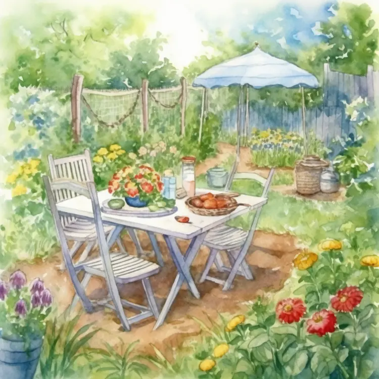 Beautiful Garden Table Setup for a Summer Party