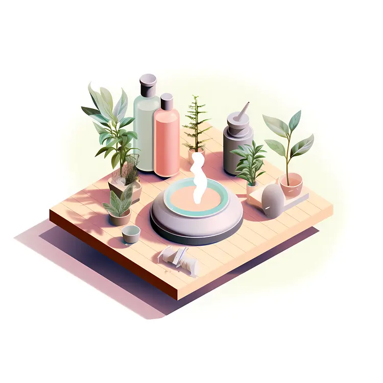 Plants and Bottles for Wellness