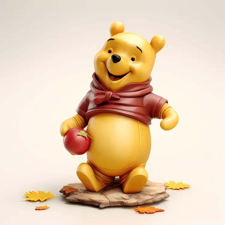 Winnie the Pooh with Autumn Apple