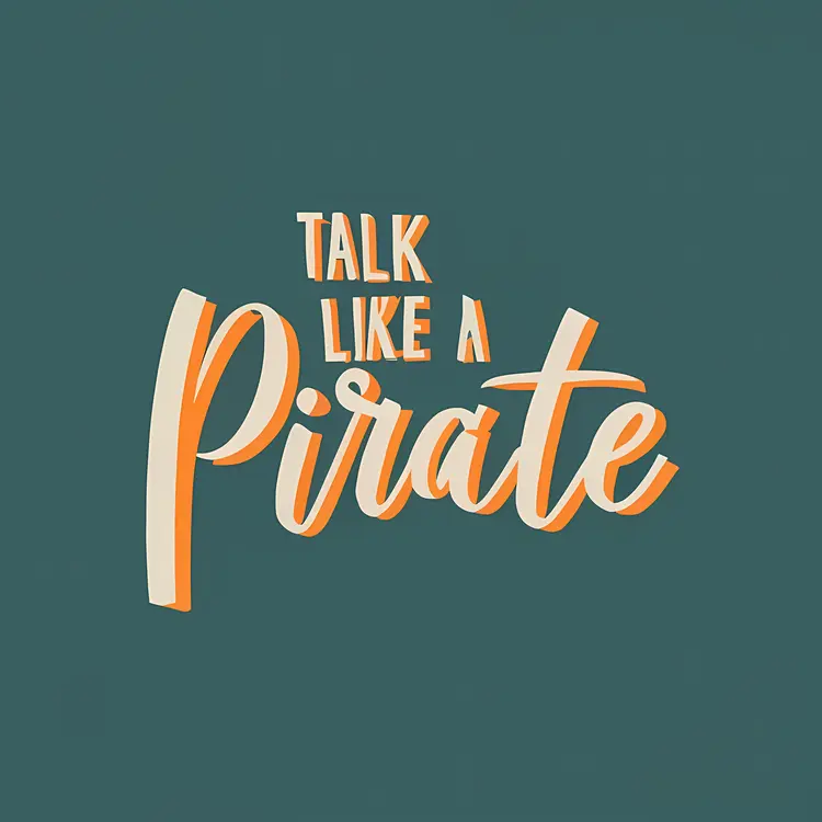 Simple Talk Like a Pirate Typography