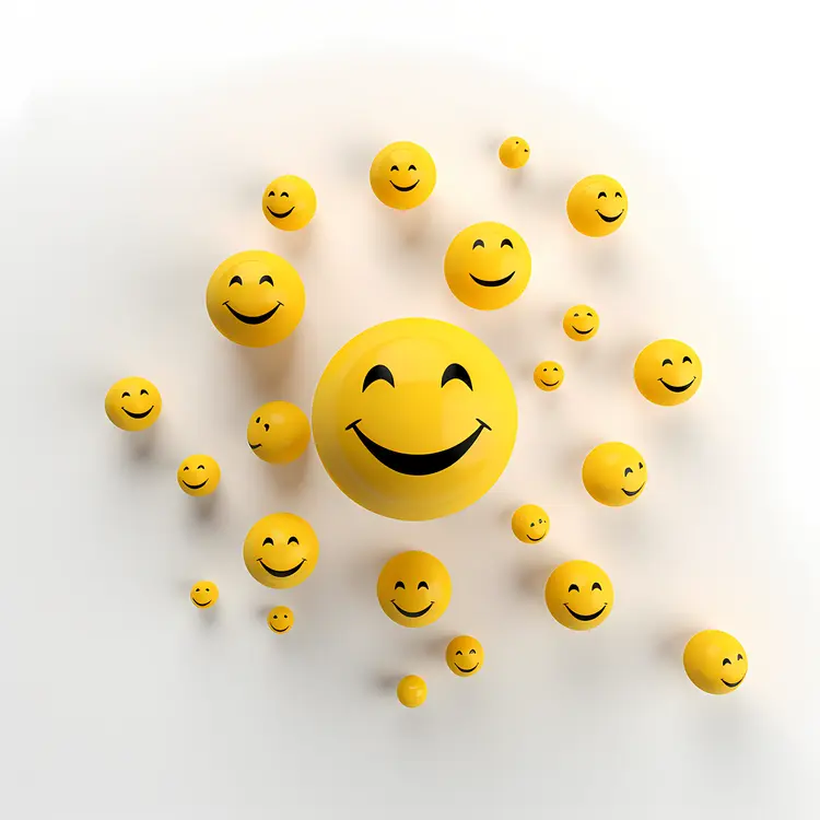 Cluster of Happy Smiley Faces