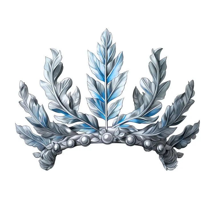 Silver Crown with Leaves
