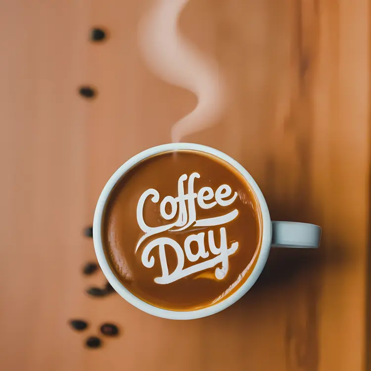 Coffee Cup with Coffee Day Text
