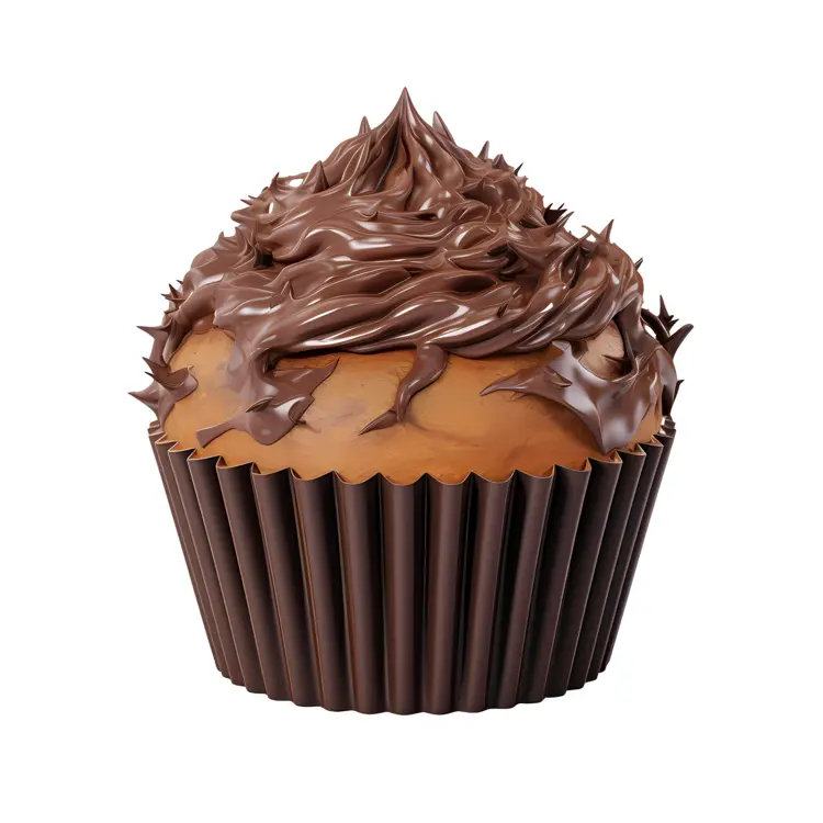Chocolate Cupcake with Swirled Frosting