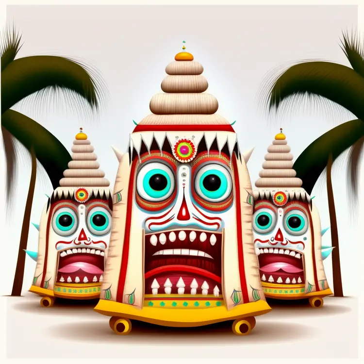 Traditional Chariots for Ratha Yatra Festival