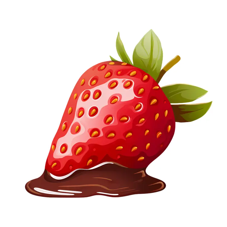 Strawberry with Chocolate Illustration