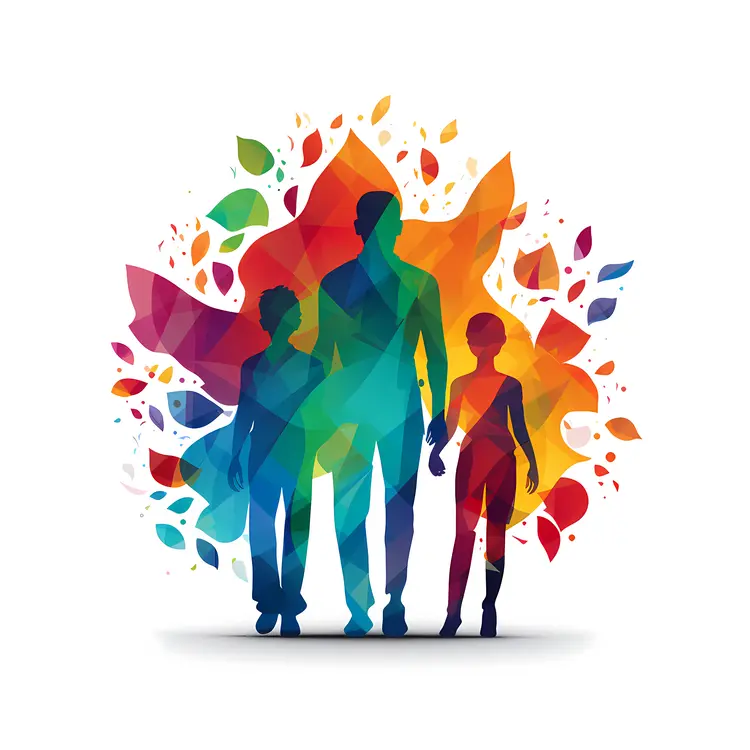 Abstract Family Silhouette