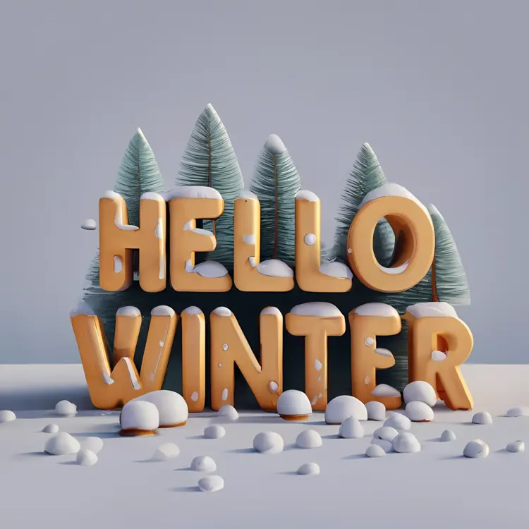 Hello Winter with Snow
