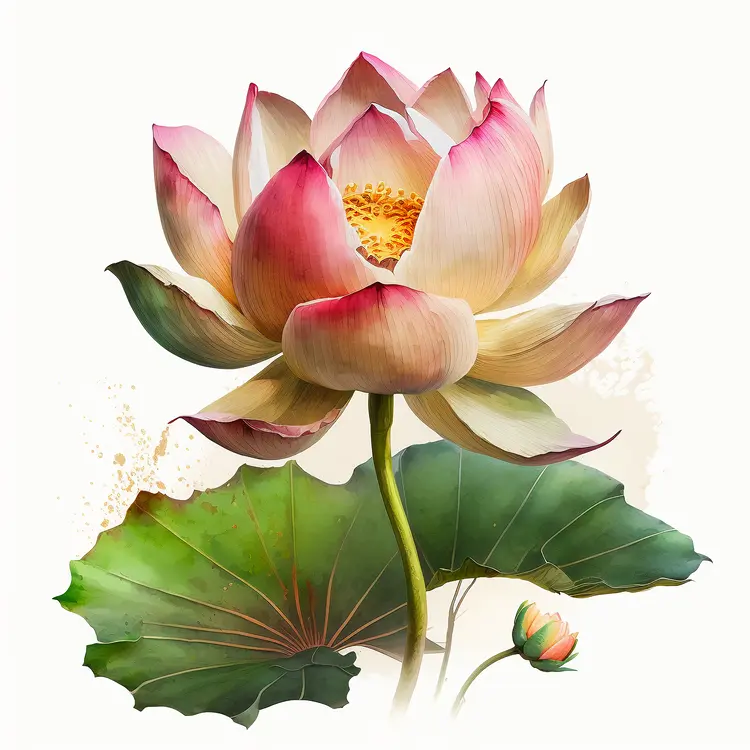 Beautiful Lotus Flower Illustration