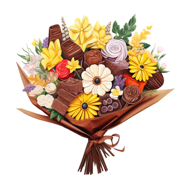 Chocolate and Flower Bouquet