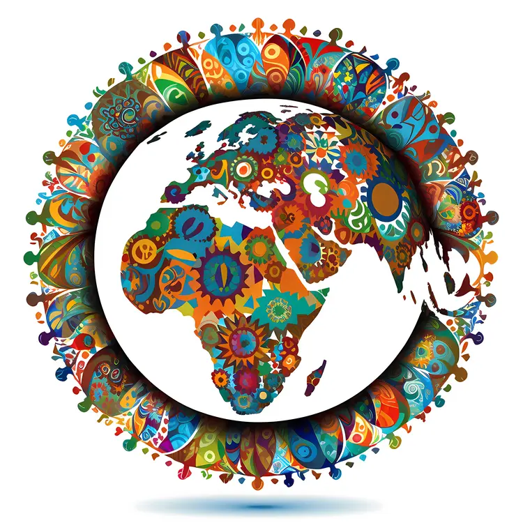 Colorful Artistic World Map