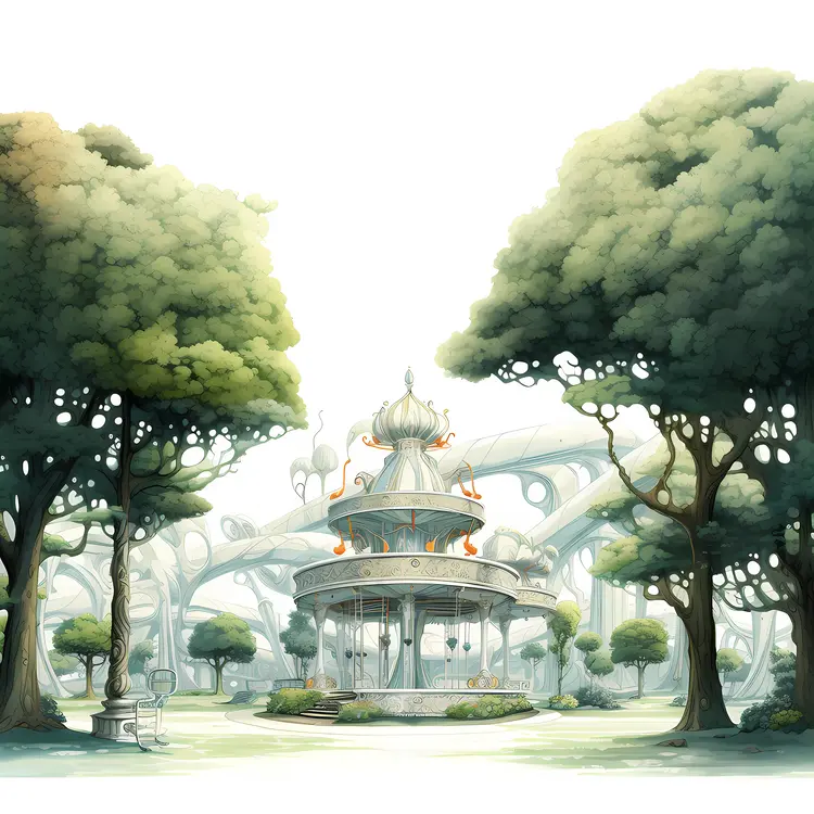 Beautiful Gazebo in a Lush Park