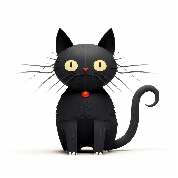 Cute Black Cat Paper Craft for Halloween