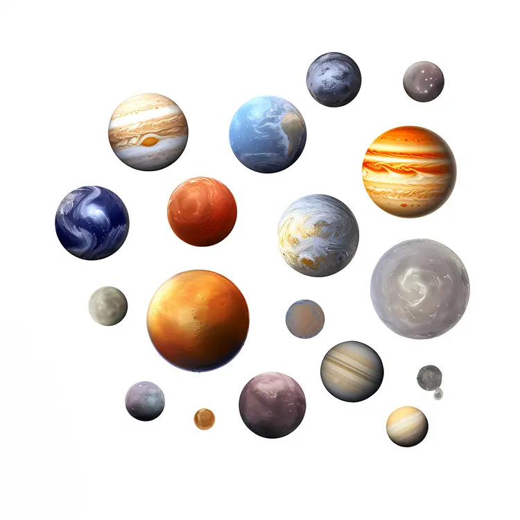 Colorful Planets of the Solar System