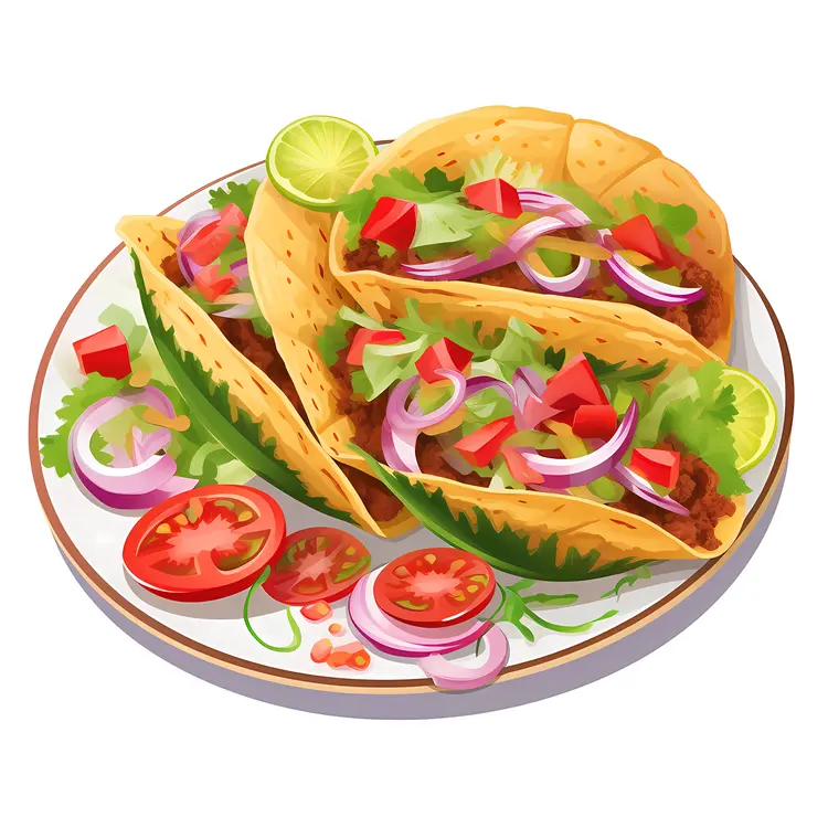 Delicious Tacos with Fresh Vegetables
