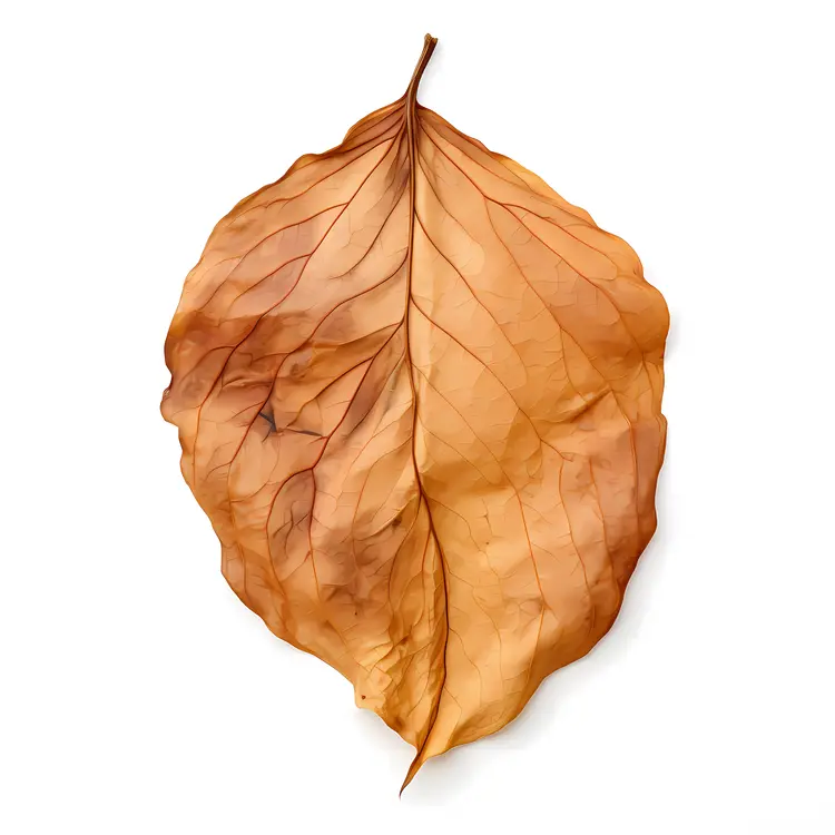 Dried Leaf with Visible Veins