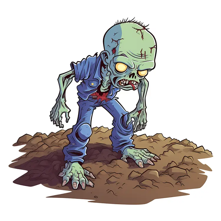 Creepy Zombie Illustration for Halloween