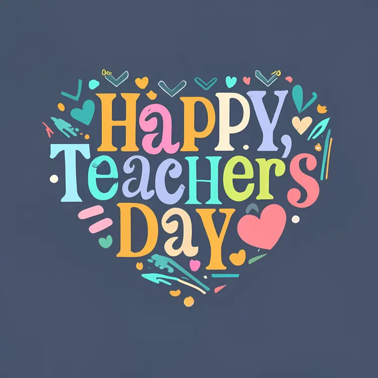 Colorful Happy Teacher's Day