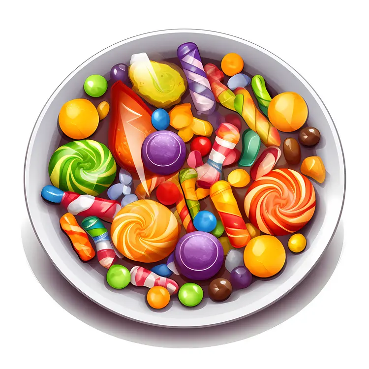 Colorful Assorted Candies in a Bowl