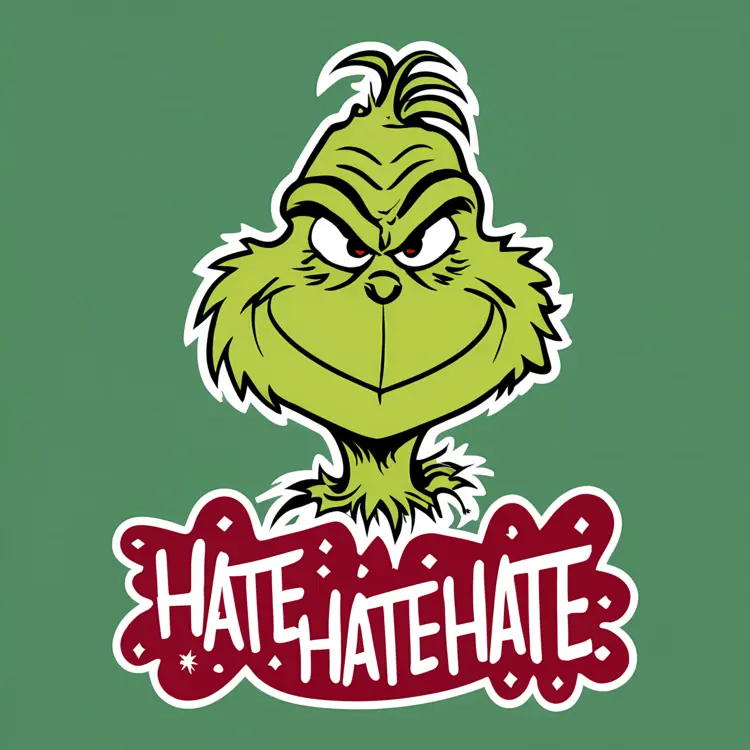 The Grinch with Hate Speech Bubble