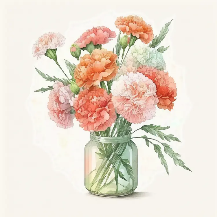 Beautiful Carnations in a Jar for Special Occasions