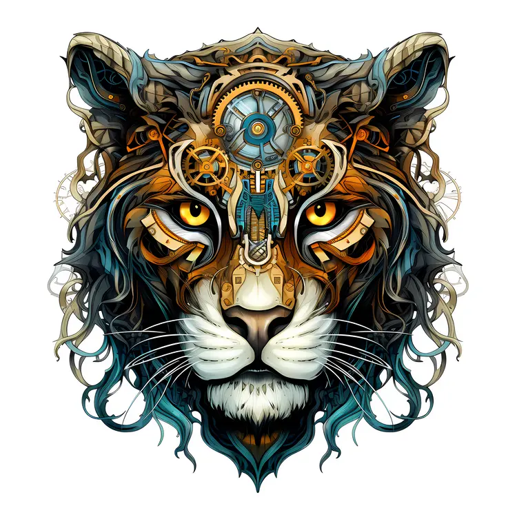 Steampunk Mechanical Tiger