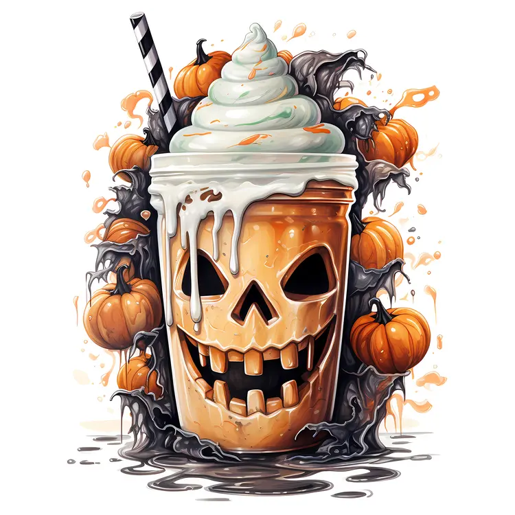 Spooky Pumpkin Milkshake for Halloween