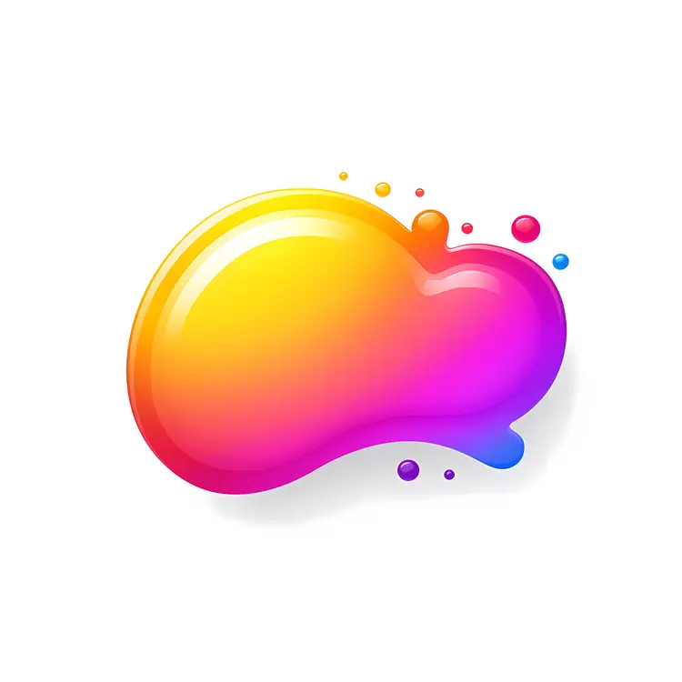 Colorful Gradient Blob with Dots Abstract Shape