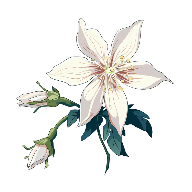 Graceful White Flower