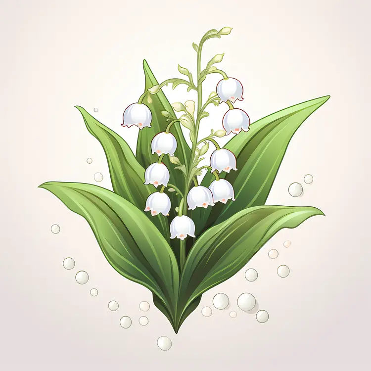 Lily of the Valley with Bubbles