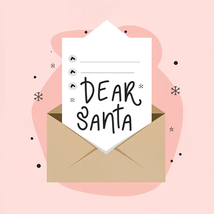 Dear Santa Letter in Brown Envelope