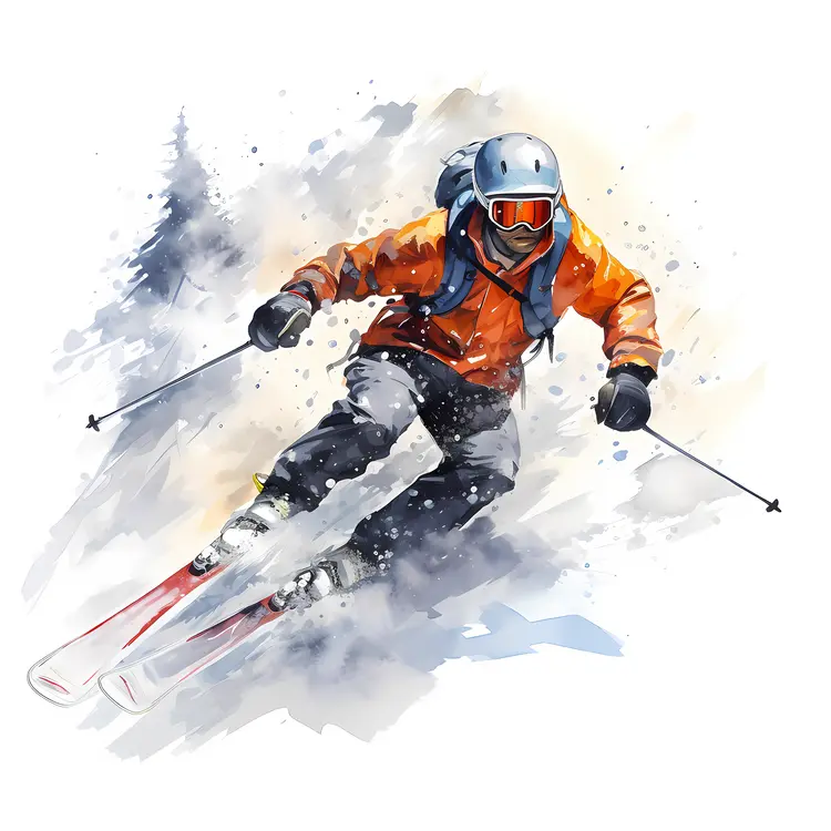 Skier Making a Turn