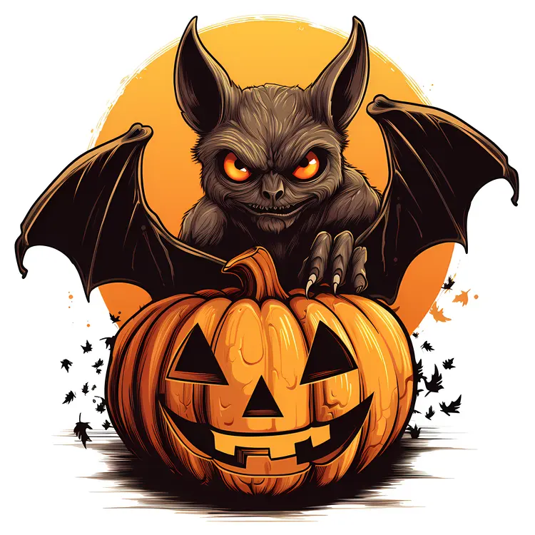 Bat and Pumpkin