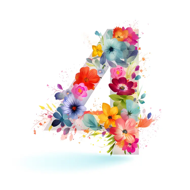 Colorful Floral Number 4