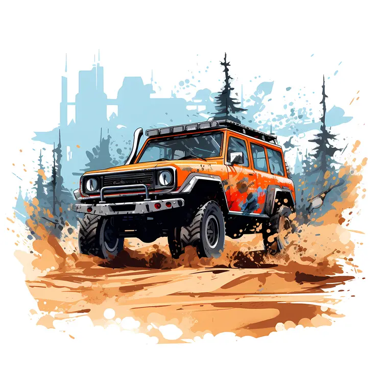 Orange Off-Road Jeep
