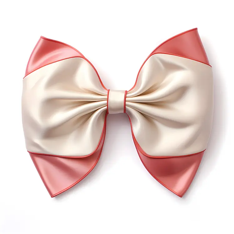 Elegant Pink and White Bow