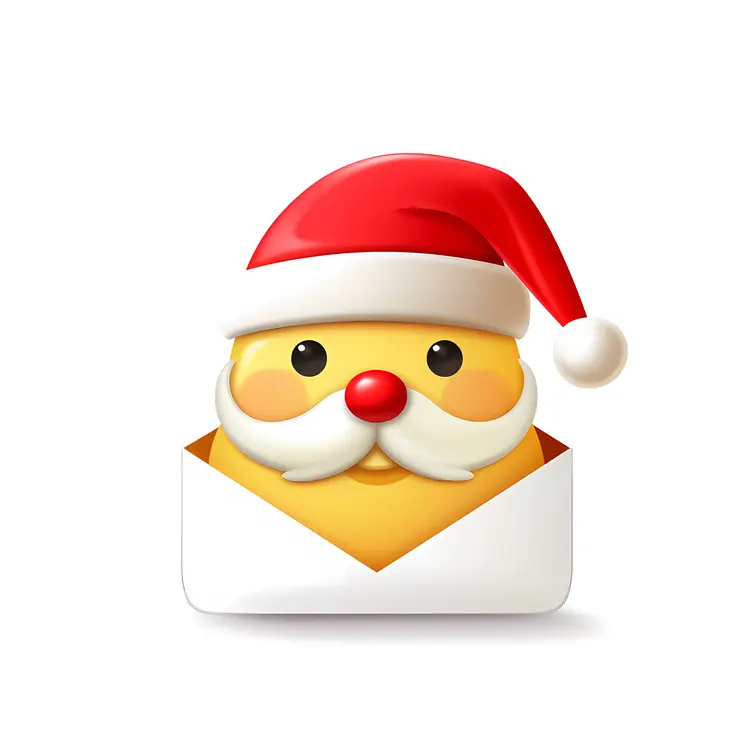 Santa in Envelope with Hat