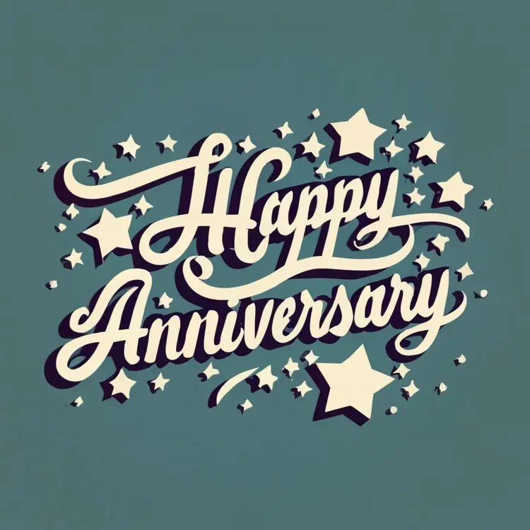 Happy Anniversary with Stars and Shadows