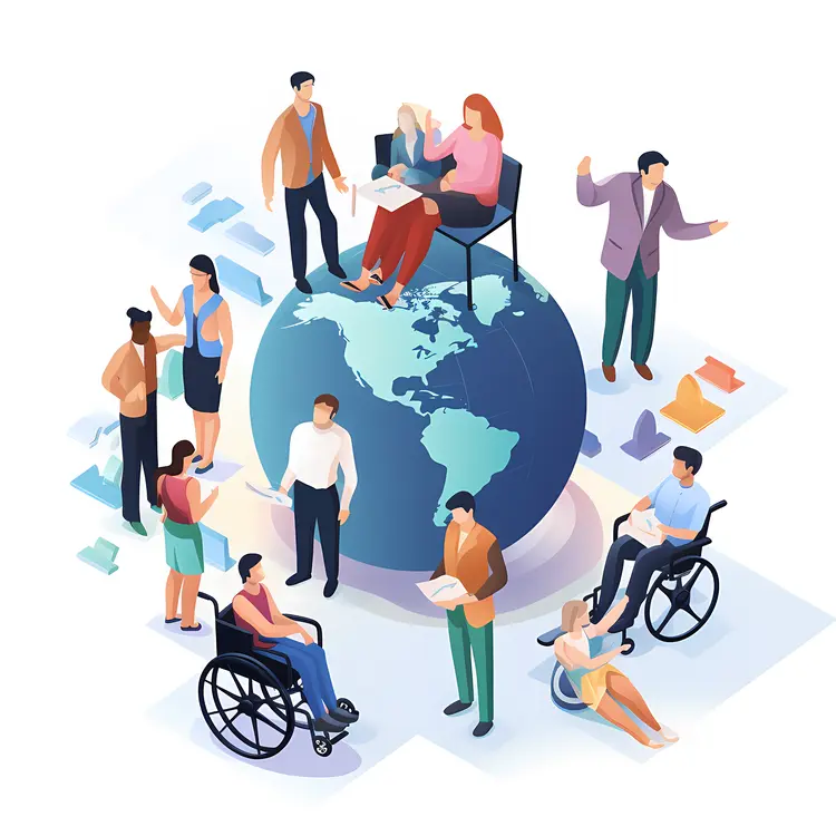 Global Community with Wheelchair