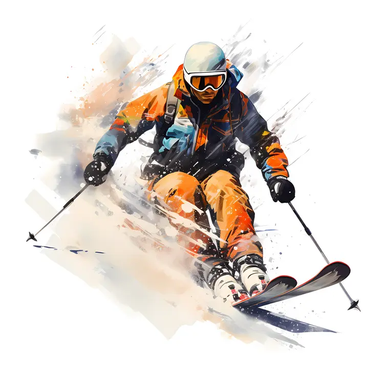 Skier in Action