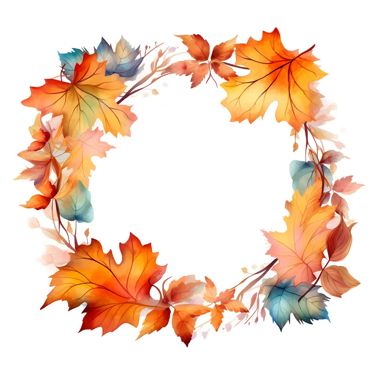 Vibrant Autumn Leaves Frame