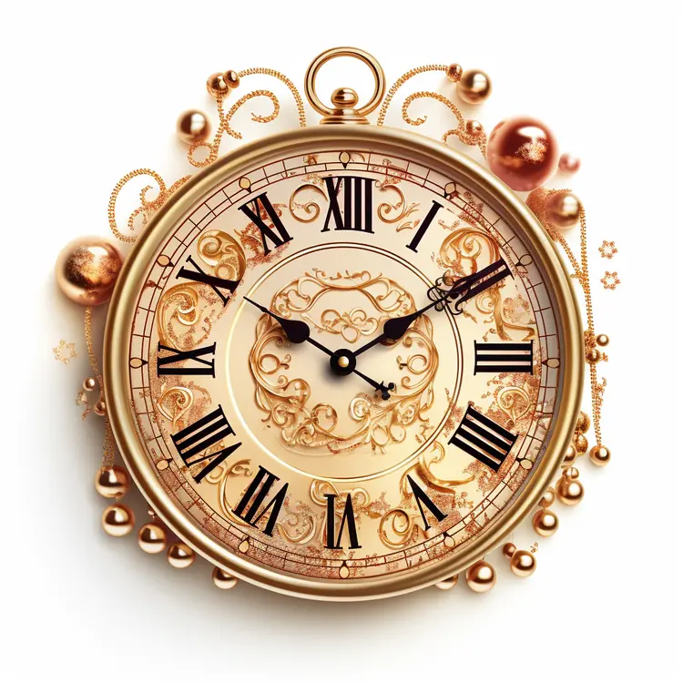Elegant Gold Ornate Clock